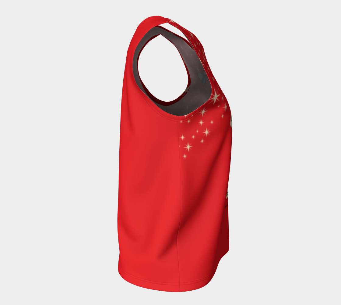 Bean Me Up A11y Cat and Coffee Relaxed Tank | Accessibility Isn't Optional | Retro Space Cat Mid-Century Modern | Relaxed Summer Tank Top (Ships from Montreal)