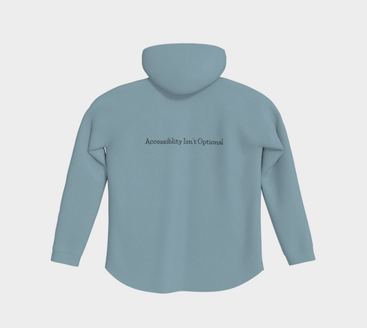 Bean Me Up A11y Cat and Coffee | Accessibility Isn't Optional | Flow Premium Hoodie (Ships from Montreal)