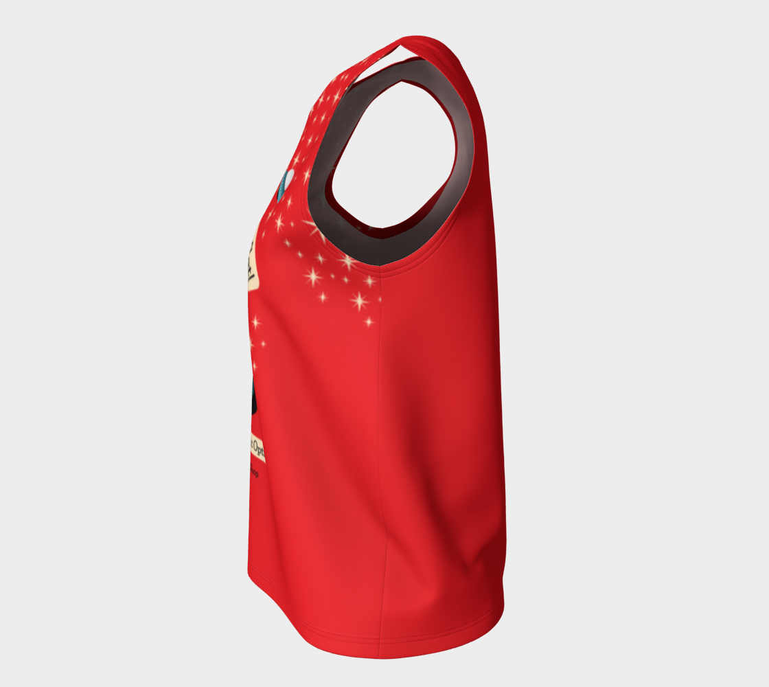 Bean Me Up A11y Cat and Coffee Relaxed Tank | Accessibility Isn't Optional | Retro Space Cat Mid-Century Modern | Relaxed Summer Tank Top (Ships from Montreal)