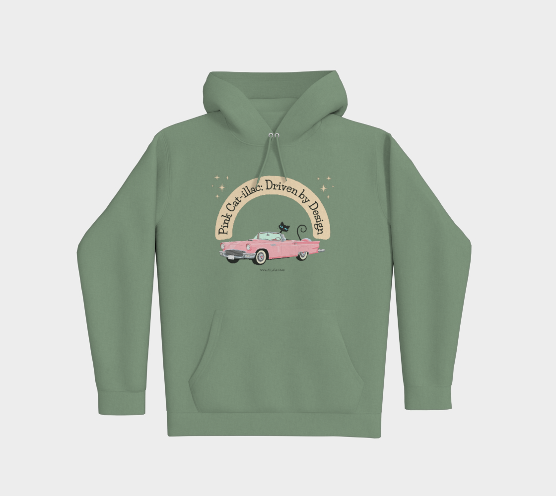 Pink Cat-illac Driven by Design | Accessibility Isn't Optional | Classic Premium Hoodie (Ships from Montreal)